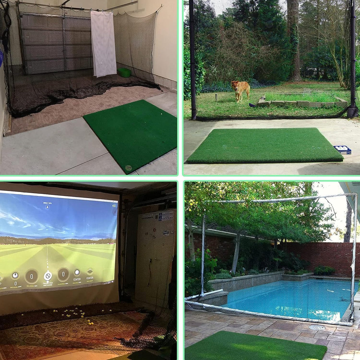 IUZEAI Golf Practice Net - Heavy Duty Nylon Netting, 10x10ft/10x15ft/10x20ft