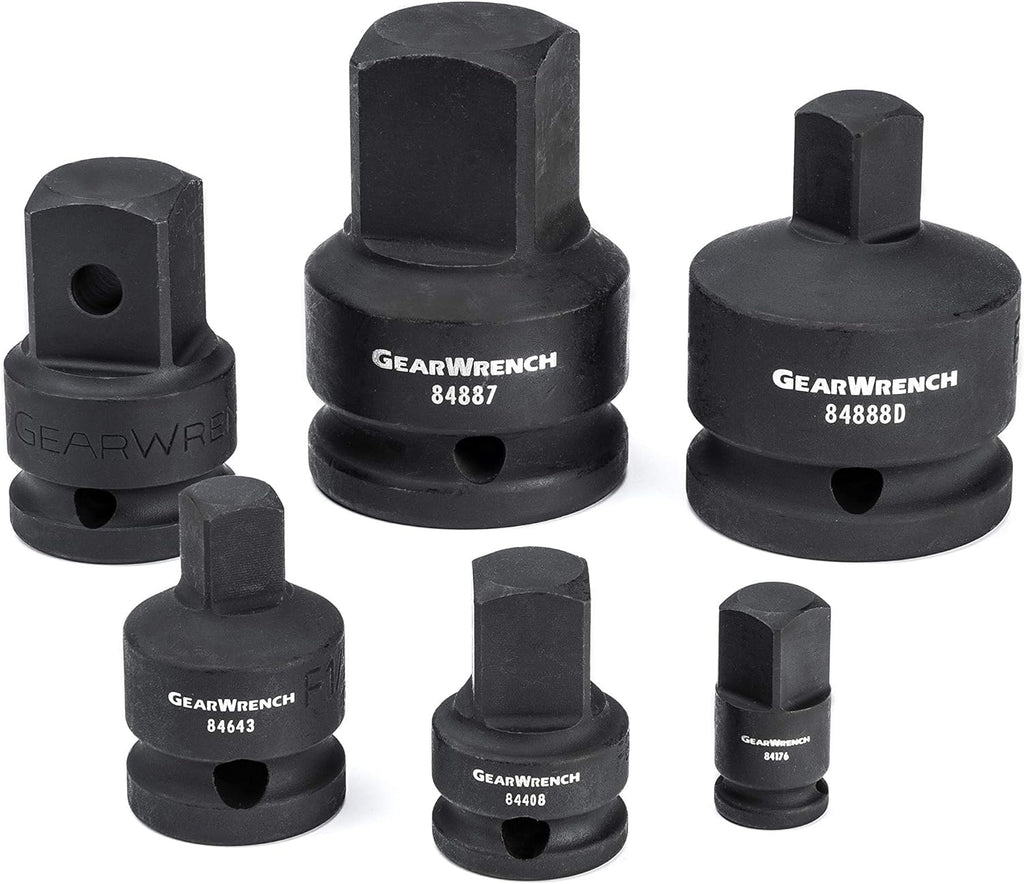 GEARWRENCH 6 Piece 1/4', 3/8', 1/2', 3/4' Drive Impact Adapter Set | 84928A-07 (Pack of 12)