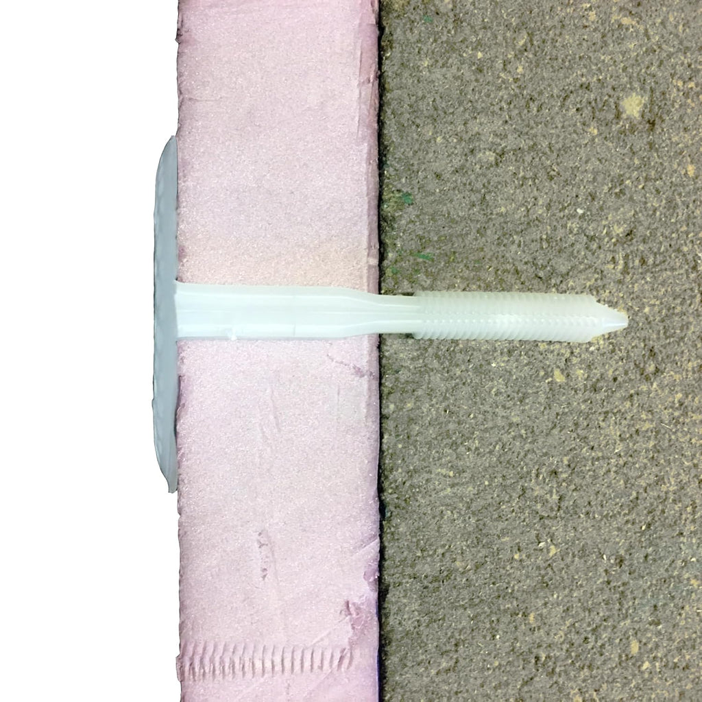 Trufast Heavy-Duty Plastic Insulation Masonry Fasteners - Durable Anchors for Securely Mounting on Brick, Concrete, and Stone Walls - Ideal for Home and Commercial Use (50, 3-1/2')