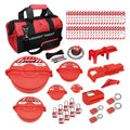 TRADESAFE Valve Lockout Tagout Kit - 55 Loto Devices, Ball, Butterfly, and Gate Valve Lockout Devices, Loto Locks, Cable Lock, Hasps, Tags, OSHA Compliant