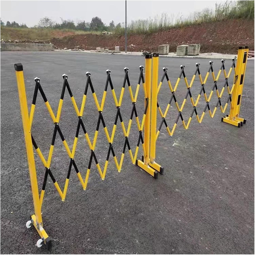 Expandable Traffic Barricade Gate Portable 47' High Retractable Folding Scissor Barrier for Driveway & Outdoor Use (Black, 47x39in) Mobile Parking Fence