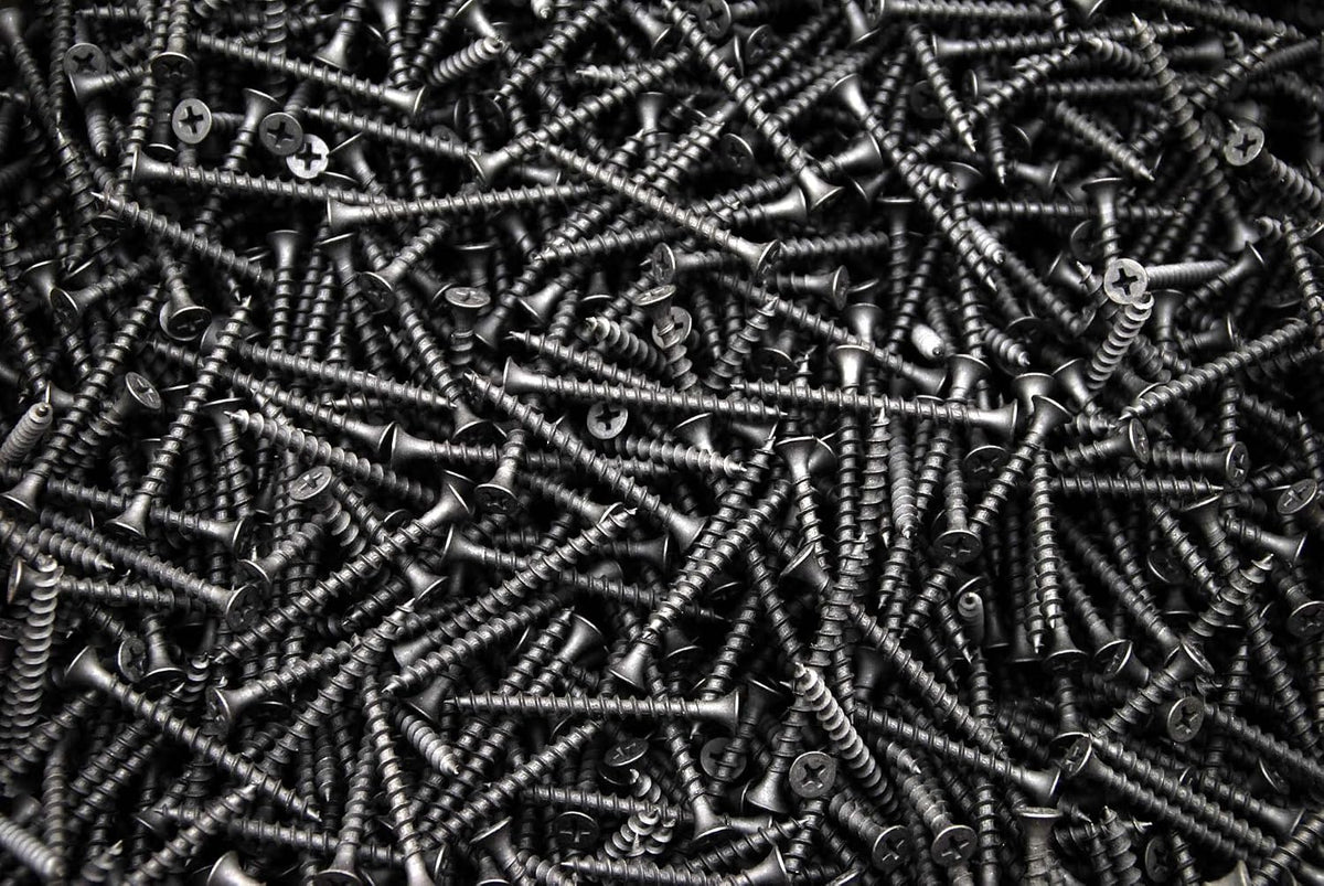 (3500) Phillips Bugle Head 8 x 2 Coarse Drywall Wood Screw - Plain Black Bulk