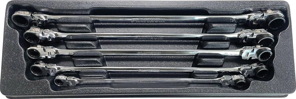 ATD Tools 99650 XL Ratcheting Wrench Set with 10 Metric Sizes - 5 Piece