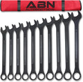 ABN Large Combination Wrench Set SAE 1-5/16 to 2in - Standard 10 Piece Jumbo Open End Wrench Set