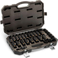 GEARWRENCH 39 Piece 1/2' Drive 6 Point Metric Hi-Viz Standard & Deep Impact Socket Set | 84948H