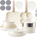 Pots and Pans Set Non Stick - Kitchen Cookware Set Detachable Handle Pot and Pan Sets for Cooking, RV Stackable Cookware Sets Removable Handle Cooking Set, Oven Safe, Induction Ready