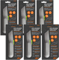 Slice 10491 Metal-Handle Utility Knife, Finger Friendly Ceramic Blade, Auto Retracts for Safety, Heavy Metal Handle, Comfortable Grip, Stores Extra Blade, Ambidextrous, Easy Blade Change - 6 Pack
