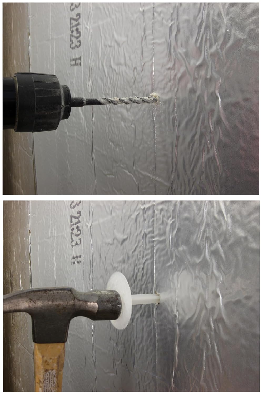 Trufast Heavy-Duty Plastic Insulation Masonry Fasteners - Durable Anchors for Securely Mounting on Brick, Concrete, and Stone Walls - Ideal for Home and Commercial Use (50, 3-1/2')