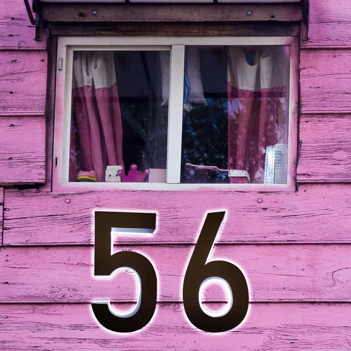 Modern Illuminated House Numbers For Outside, Backlit LED House Numbers Plaques For Outside, 18' Large Lighted LED Home Address Numbers Signs,9