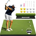 Bearwill Golf Mat 31mm, 5x4ft/5x5ft Elite Golf Hitting Mats for Practice Outdoor Indoor, High-Elasticity Artificial Turf Mat for Garage Simulator Chipping Driving Training