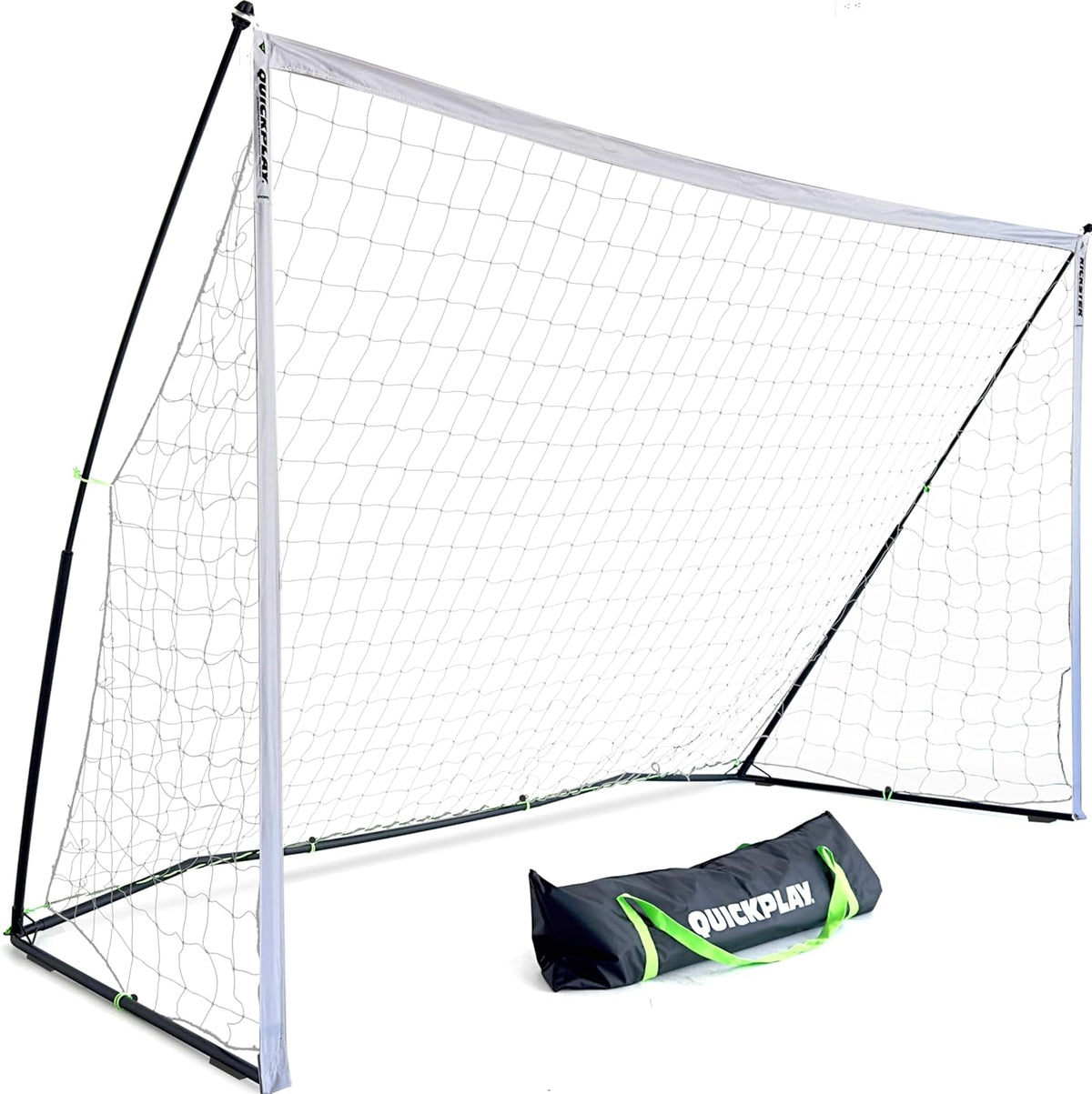 QuickPlay Kickster Elite Portable Soccer Goals - Ultra Fast Setup Weighted Training Goals for Backyard, Turf & Indoor Use - Durable Soccer Nets for Home & Team Practice