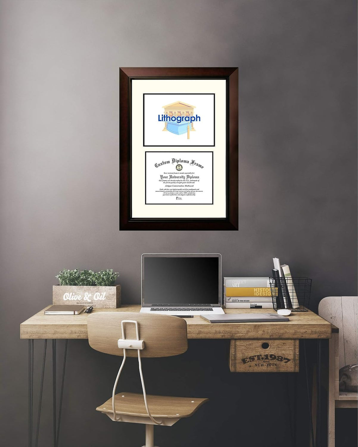 Campus Images MI983V Wayne State University Scholar Diploma Frame, 8' x 10'