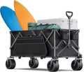 440Lbs Collapsible Wagon Cart with Big Wheels,Utility Wagons with Weight Capacity,Heavy Duty Wagon with Excellent Steering,Ideal for Camping,Gargen,Transport,Outdoor Sports