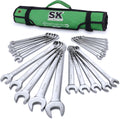 SK Combination Wrench Set, Metric 6 to 32mm, 22-Piece, SuperKrome Finish, Premium CR-V Construction, with Rolling Pouch