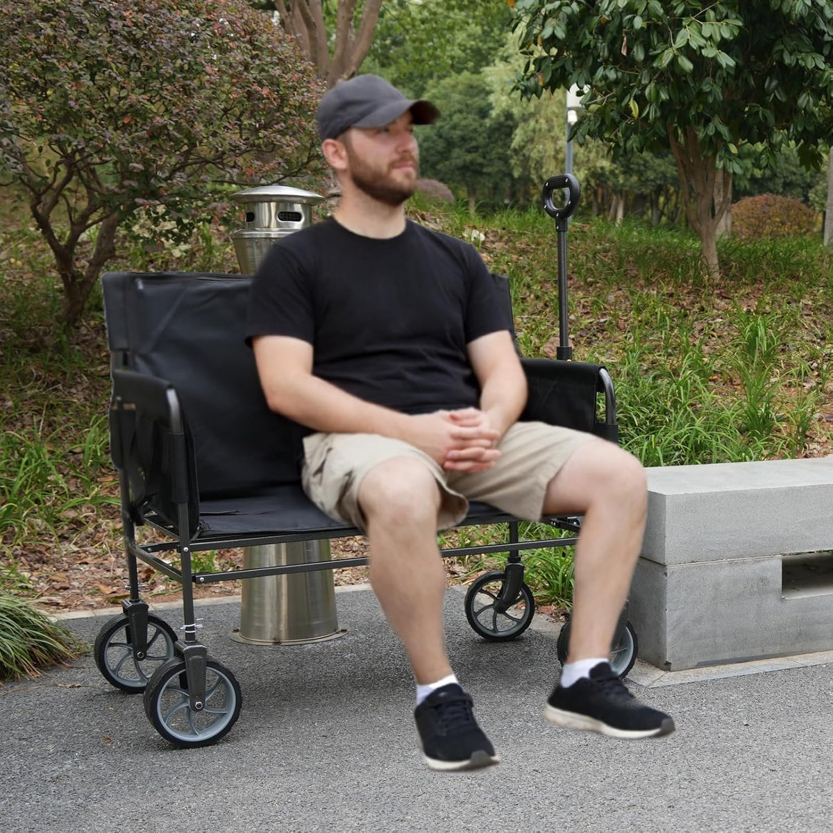 Upgraded Wagon Chair for Adults, Black