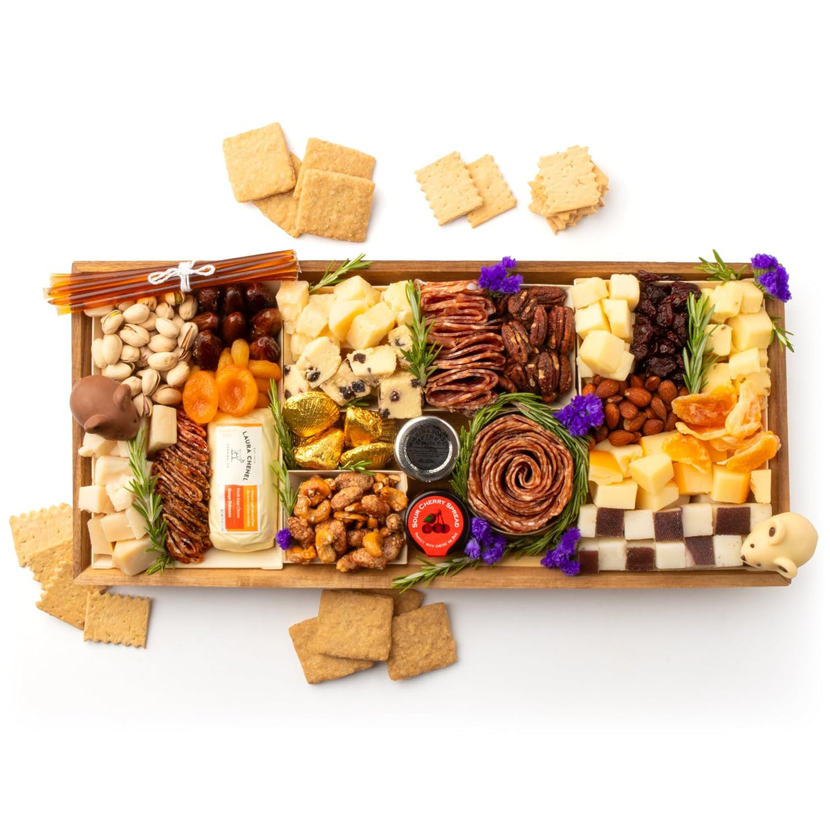 Nibble Charcuterie Premium Meat & Cheese Board, Ready to Serve Charcuterie Board Christmas, Holiday, Birthday, Corporate Gifts, Serves 6-9