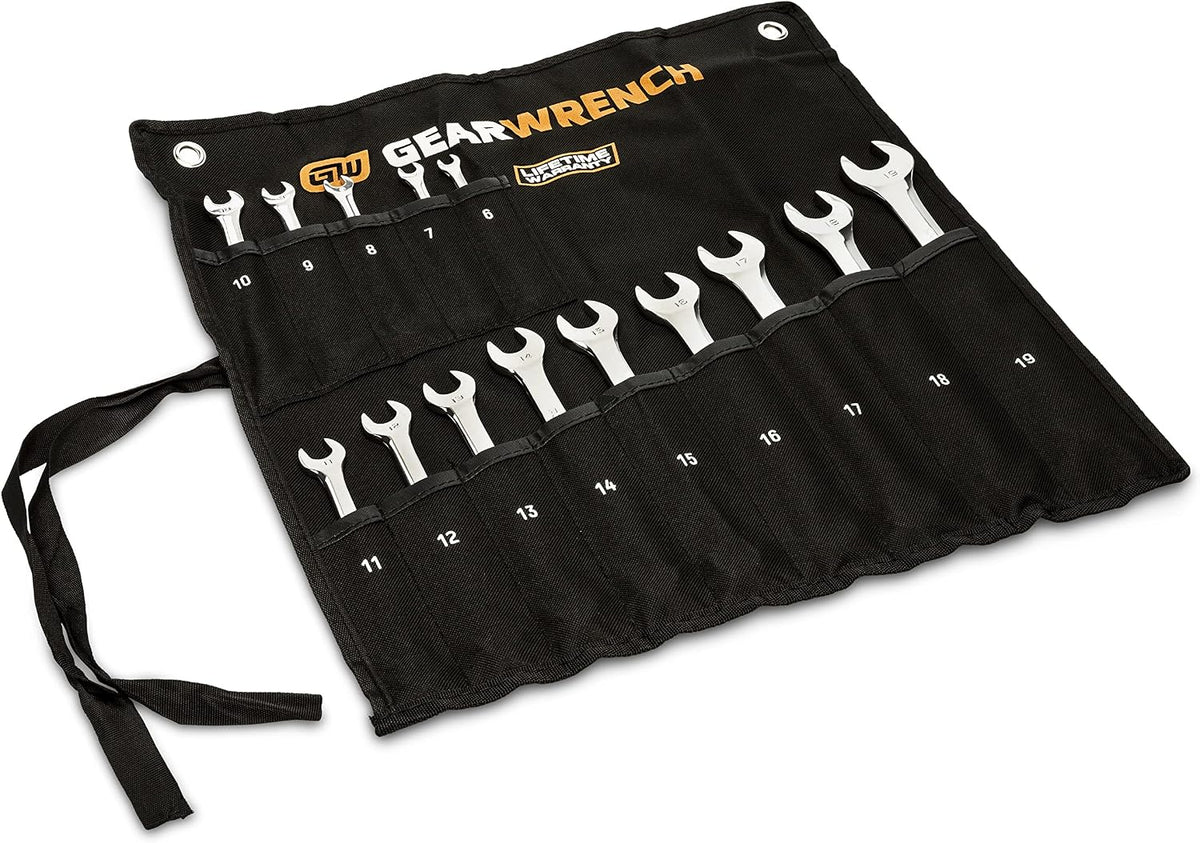 GEARWRENCH 14 Piece 6 Point Combination Metric Wrench Set | 81925 (Pack of 10)