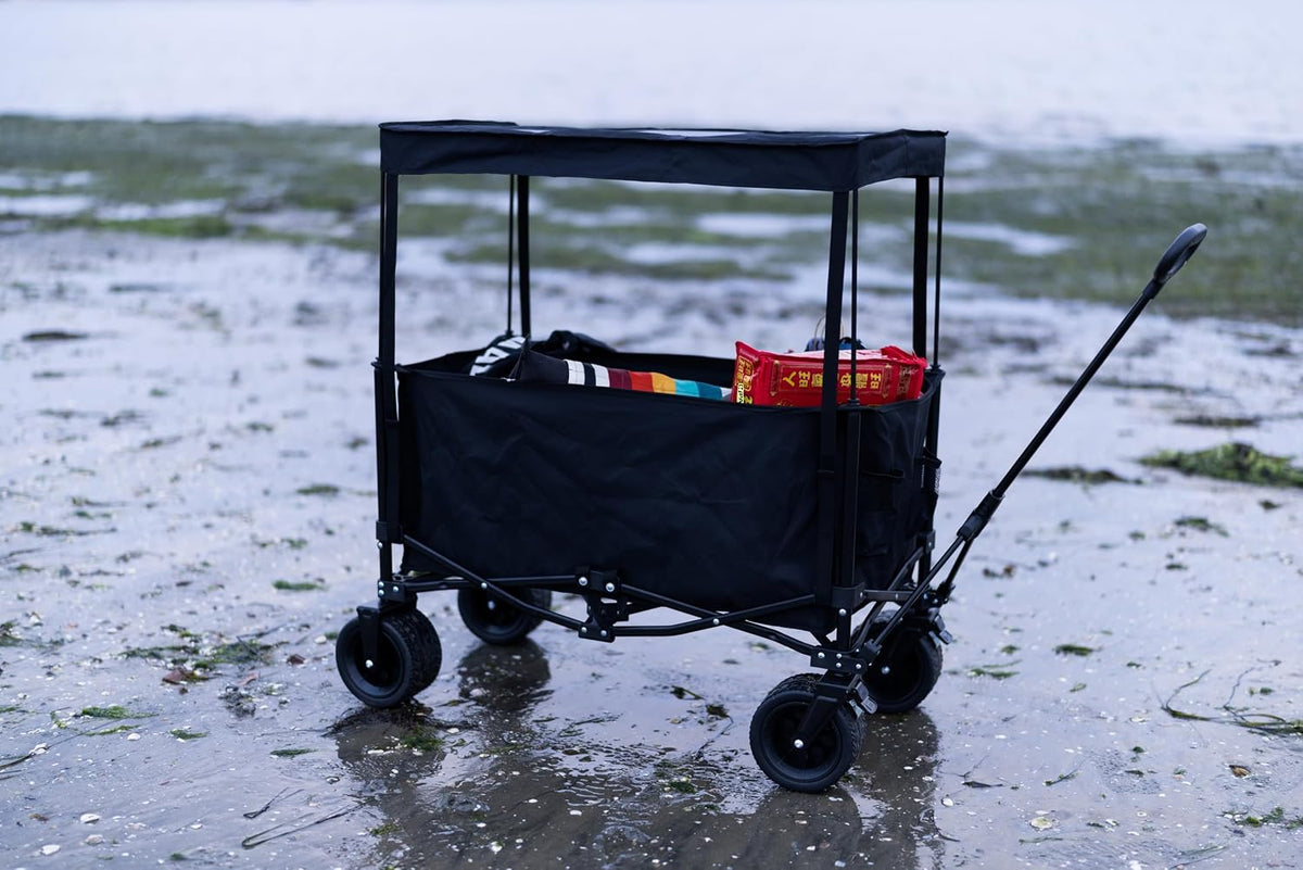 Nice C Chair with Canopy, Chair with Shades, Camping Chair, Sports Chairs, Beach Chair, w/Removable Footrest 2-Pack+Wagons Carts Foldable, Foldable Wagon, Collapsible Wagon with Solar Panel Canopy