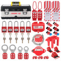 Lockout Tagout Kit Electrical Loto - 67 PCS OSHA Compliant Safety Kit with Padlocks, Hasps, Circuit Breaker Lockouts, Zip Ties, Tags & Tool Box for Industrial/Electrical Equipment