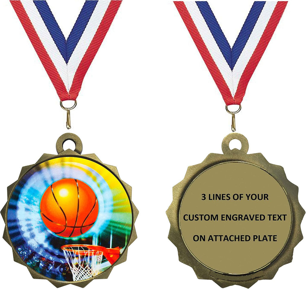 Express Medals Various Styles 1 to 50 Pack Gold Color Engraved 2,25 Inch Basketball Medals Trophy Award Medal Trophies Gift Prize Tournament Champion Team 1st Place First D214MY406