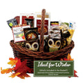 Gift Basket Village - The Colors of Fall Gourmet Food Basket, Large Thanksgiving & Christmas Snack Hamper, Sweets and Chocolate Basket for Family & Office, Sympathy, Anniversary, and Welcome - 6 lbs