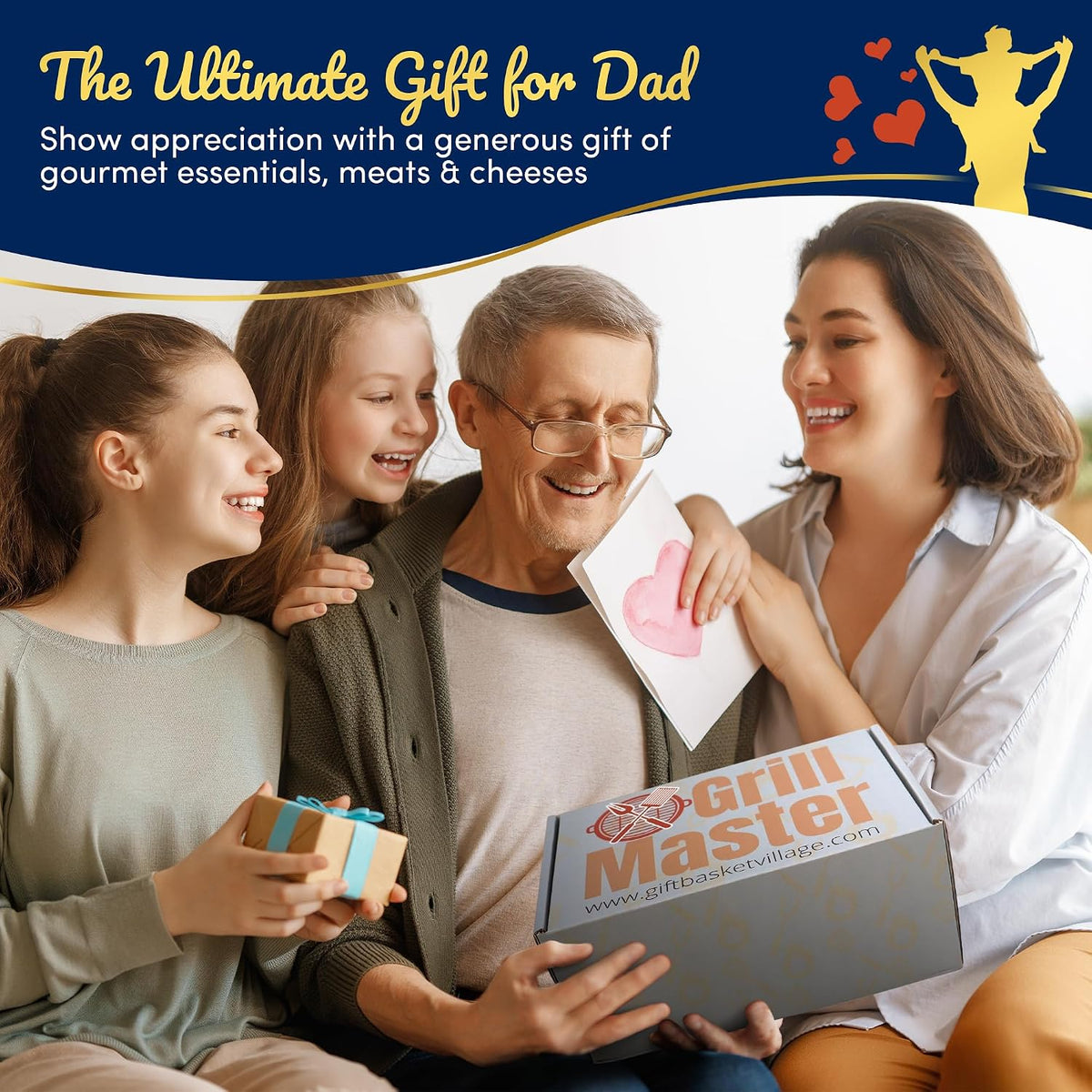 Gift Basket Village Grill Master Gift Box for Father's Day – Grilling Spices and Rubs Gift Set, BBQ seasoning gift set, Meats, Cheeses, BBQ Spice Set, Ideal for Dad and BBQ Lovers – (X-Large)