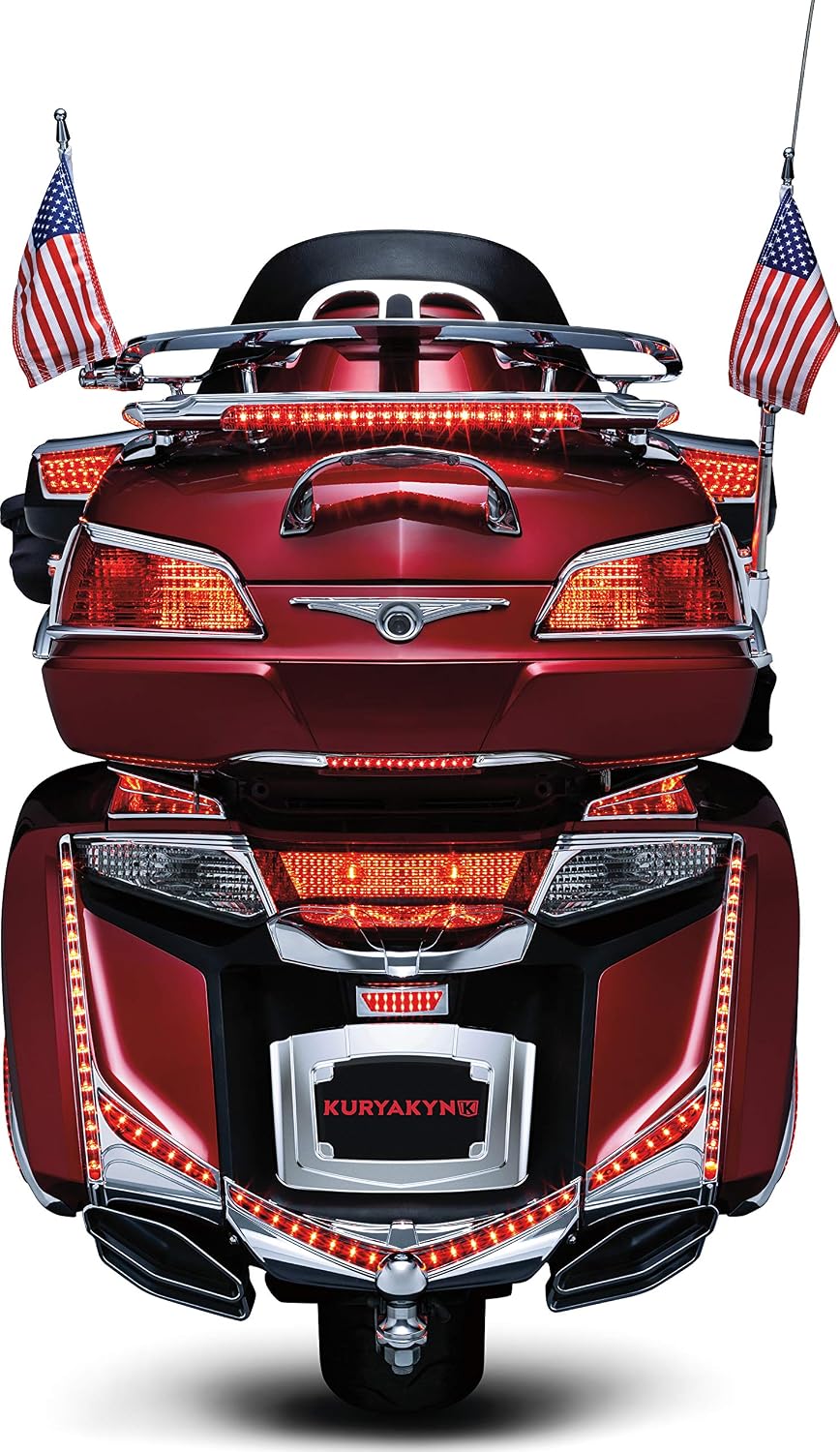 Kuryakyn 3215 Motorcycle Lighting Accent Accessory: LED Lighted Trunk Lid Handle for 2001-17 Honda Gold Wing GL1800 Motorcycles, Chrome