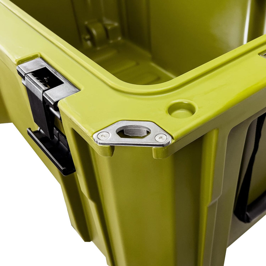 SR-90 Large Crossover Overland Cargo Case, Equipment Hard Case, Roto Molded, Stackable with Pad-Lock Hasp, Strap Mountable, TSA Standard, IPX4 Rated, 90 Liters (Green)