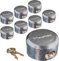 Master Lock 6271KA 8 Pack - 2-7/8in. ProSeries Reinforced Hidden Shackle Rekeyable Pin Tumbler Keyed Alike Padlock, Chrome