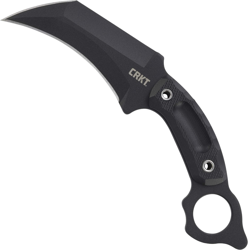 CRKT Du Hoc Fixed Blade Knife with Sheath: SK-5 Plain Edge Blade, G10 Handle, 2630