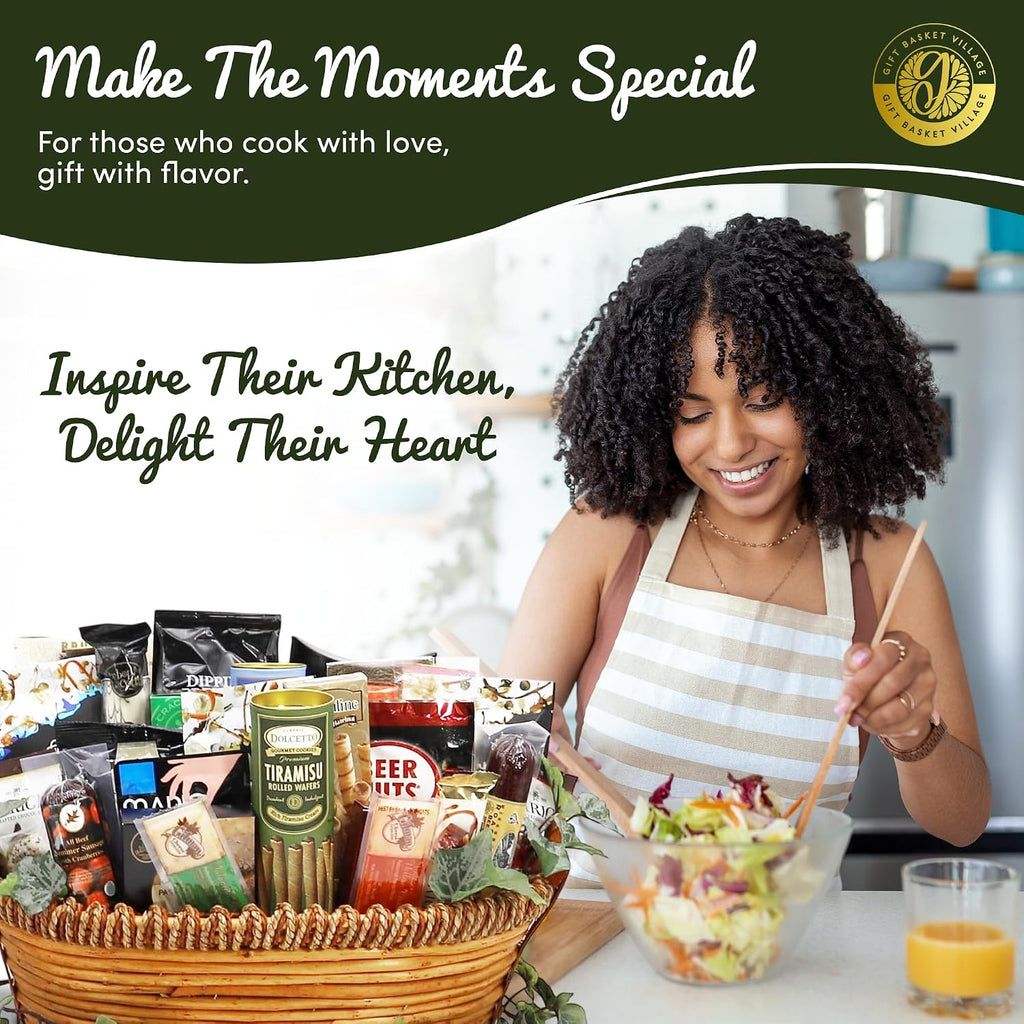 Gift Basket Village - The Best of the Best Gourmet Gift Baskets - Food Gift Basket Loaded with Crackers, Wafers & Spreads - Food Gift Baskets for Any Occasion - Made in USA - Ideal Gourmet Gift Basket