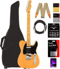 Fender American Professional Classic Telecaster - Butterscotch Blonde Bundle with Gig Bag, Strap, Cable, and Guitar Cleaning Kit