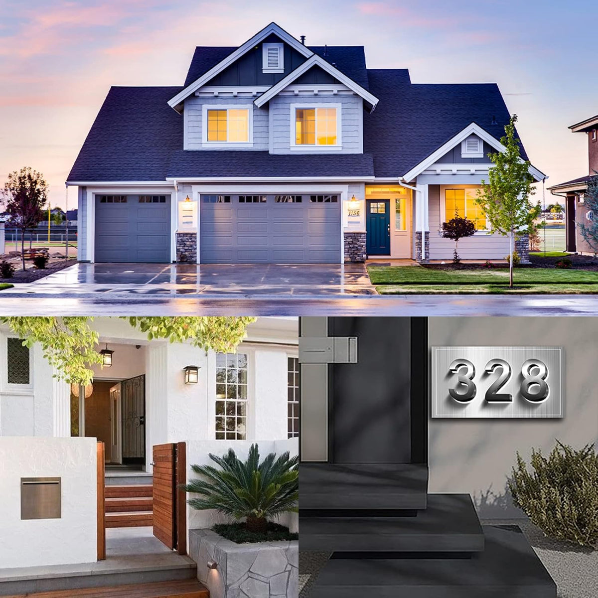 Lighted house numbers, Backlit Lighted LED House Numbers, 3D Floating Led House Plaque Number, Lighted Up House Numbers for Outside Modern.