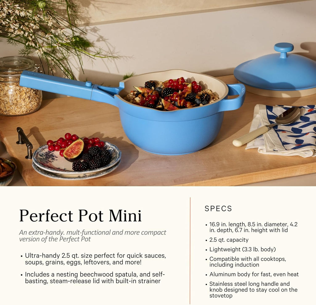 Our Place Cookware Set - 13-Piece Kit Including the Always Pan, Perfect Pot and Spatulas | Multifunctional, Toxin-Free Nonstick | Heat Safe up to 450°F | Oven, Stove, Induction | Forget-Me-Not Blue