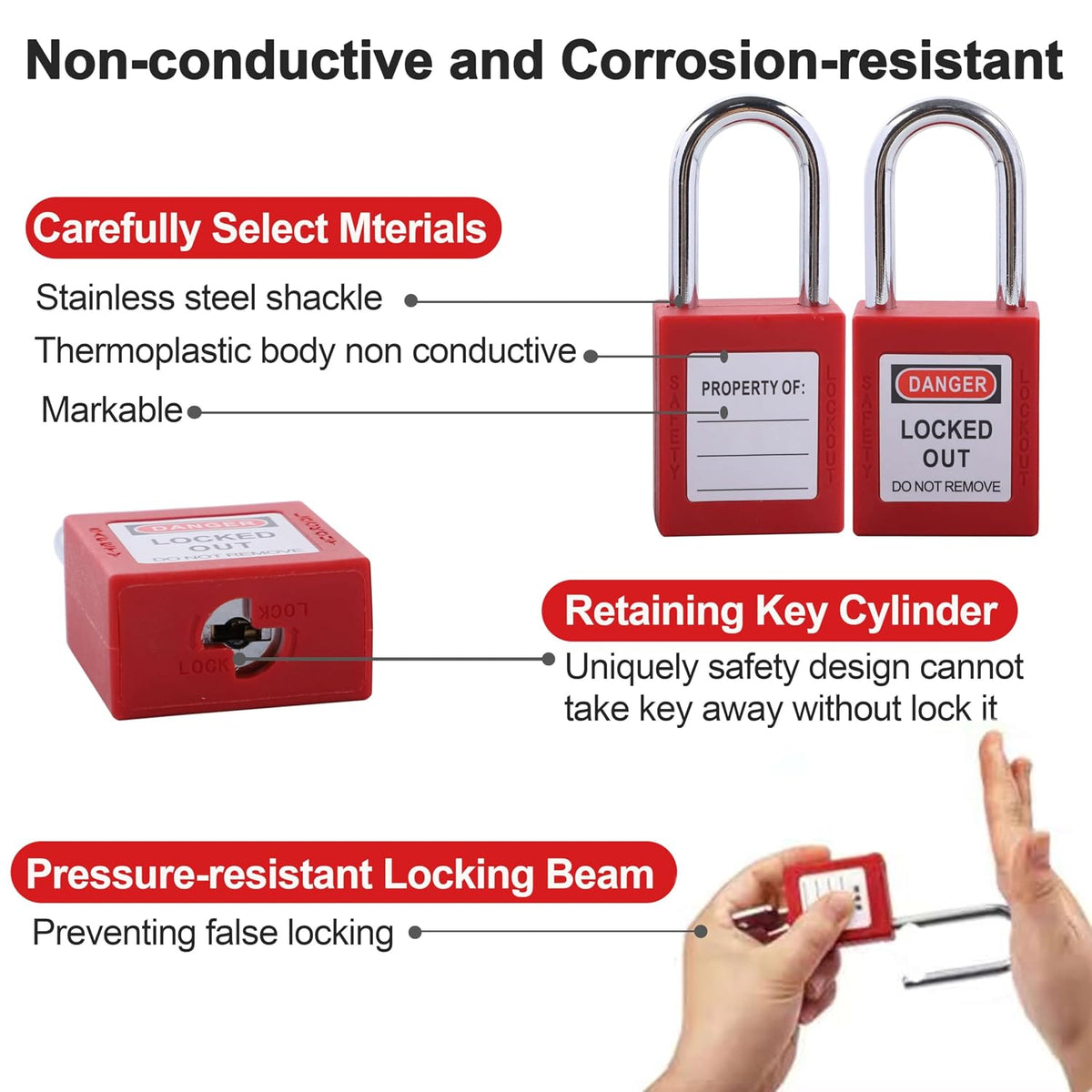 Lockout Tagout Kit, Electrical Loto Kit with Clamp-On Circuit Breaker Lockout, Lock Out Tags, Lockout Safety Padlocks, Lock Out Tag Out Kits for Vehicles/Automotive in Electrical/Industrial/Mechanical