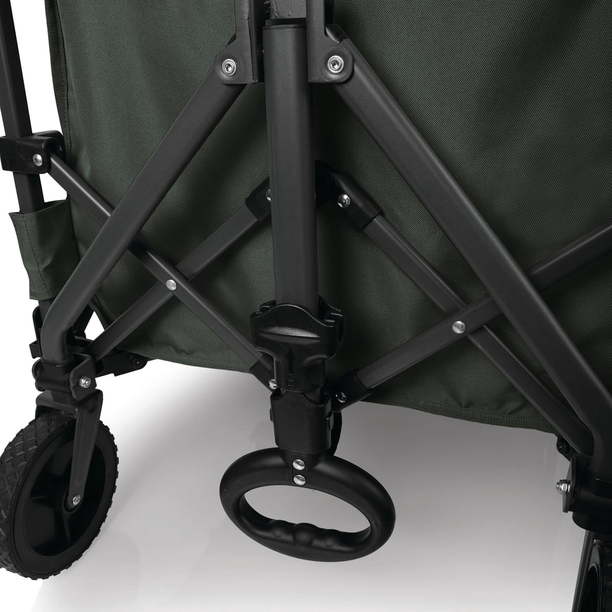 PICNIC TIME Wilderness Wagon Collapsible Folding Wagon, Outdoor Wagon Cart, Sport Utility Wagon, (Moss Green)
