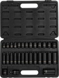 SUNEX TOOLS 3330, 3/8 Inch Drive Master Impact Socket Set, 12-Point, 29-Piece, Metric, 8mm-22mm, Standard/Deep, Cr-Mo Steel, Heavy Duty Storage Case, Includes Universal Joint