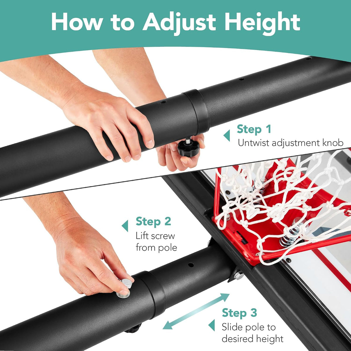 Best Choice Products 10ft Regulation Basketball Hoop, Height Adjustable Outdoor Goal w/Shock Absorbent Rim, Base Gel, 2 Wheels