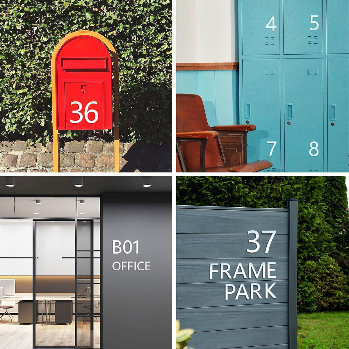 28 Inch White House Numbers for Outside, Metal Letters for Outdoor Signs, Anti-rust Aluminium House Address Letters for Front Door, Office, and Garden Decoration (Number 2)