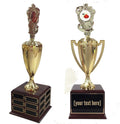 Air Hockey Traveling Trophy - Plastic Trophy with Base, Awards and Trophies for Sports Competition, Prizes for Adults and Kids Gold, 18'