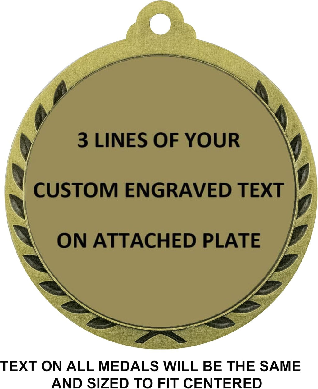 Express Medals Personalized Golf Gold Medal with Red White & Blue Neck Ribbon Award Trophy WAM9