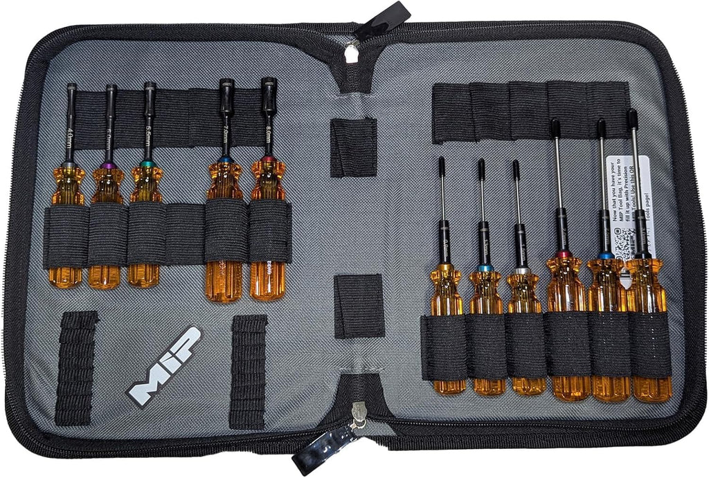 MIP RC Tool Kit Metric Hex & Nut Driver Set for Traxxas, Arrma, Losi, Axial, Tamiya, Redcat, Kyosho, Team Associated, Tekno, XRay, HPI