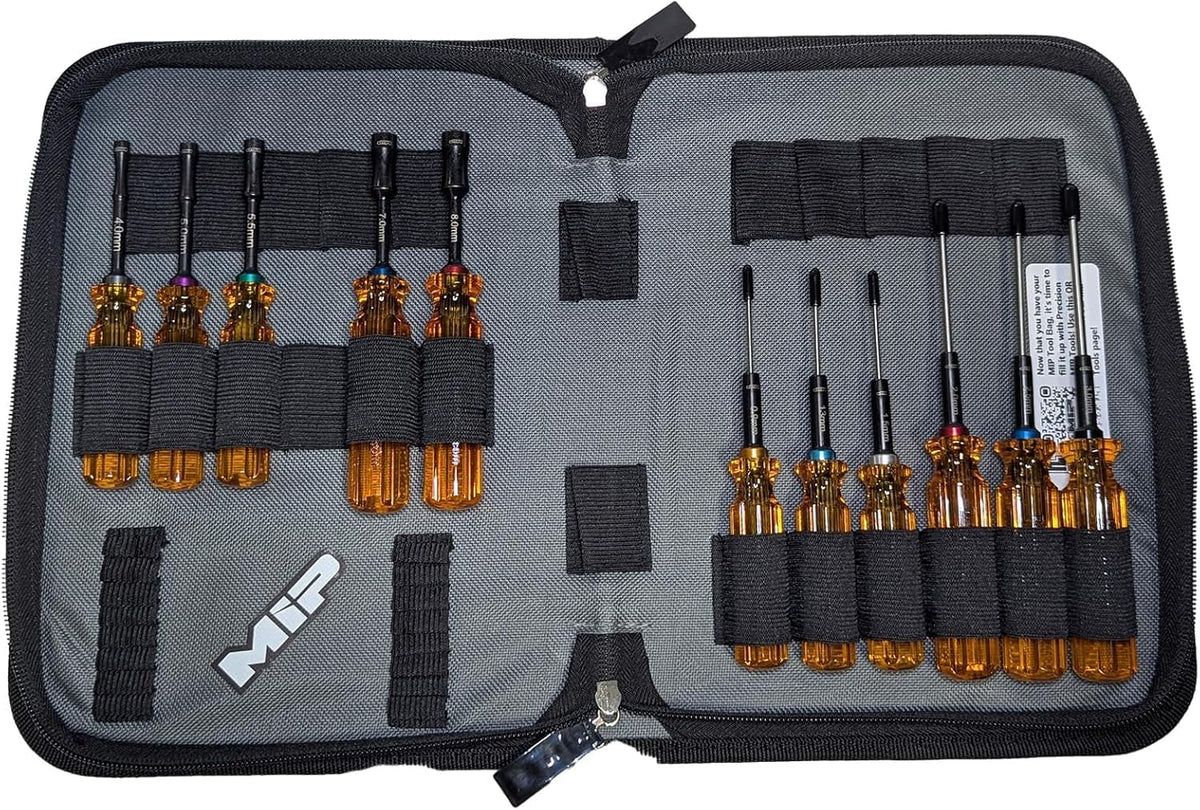 MIP RC Tool Kit Metric Hex & Nut Driver Set for Traxxas, Arrma, Losi, Axial, Tamiya, Redcat, Kyosho, Team Associated, Tekno, XRay, HPI