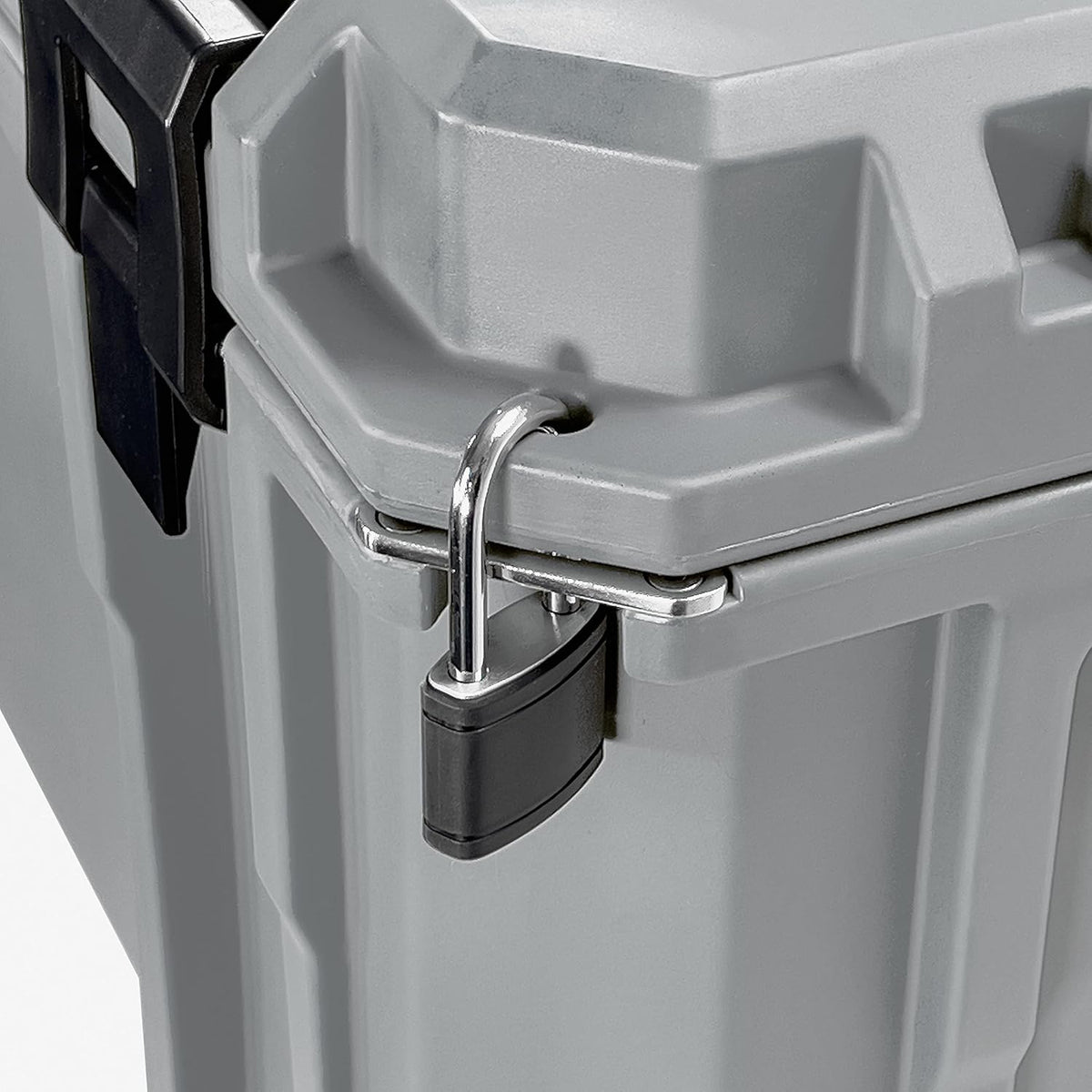 SR-90 Large Crossover Overland Cargo Case, Equipment Hard Case, Roto Molded, Stackable with Pad-Lock Hasp, Strap Mountable, TSA Standard, IPX4 Rated, 90 Liters (Gray)