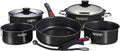 Magma 10 Piece Gourmet Nesting Stainless Steel Cookware Set with Ceramica Non-Stick, Induction Compatible, Oven Safe to 500°F - Suitable for All Stovetops, Removable Handles, Jet Black