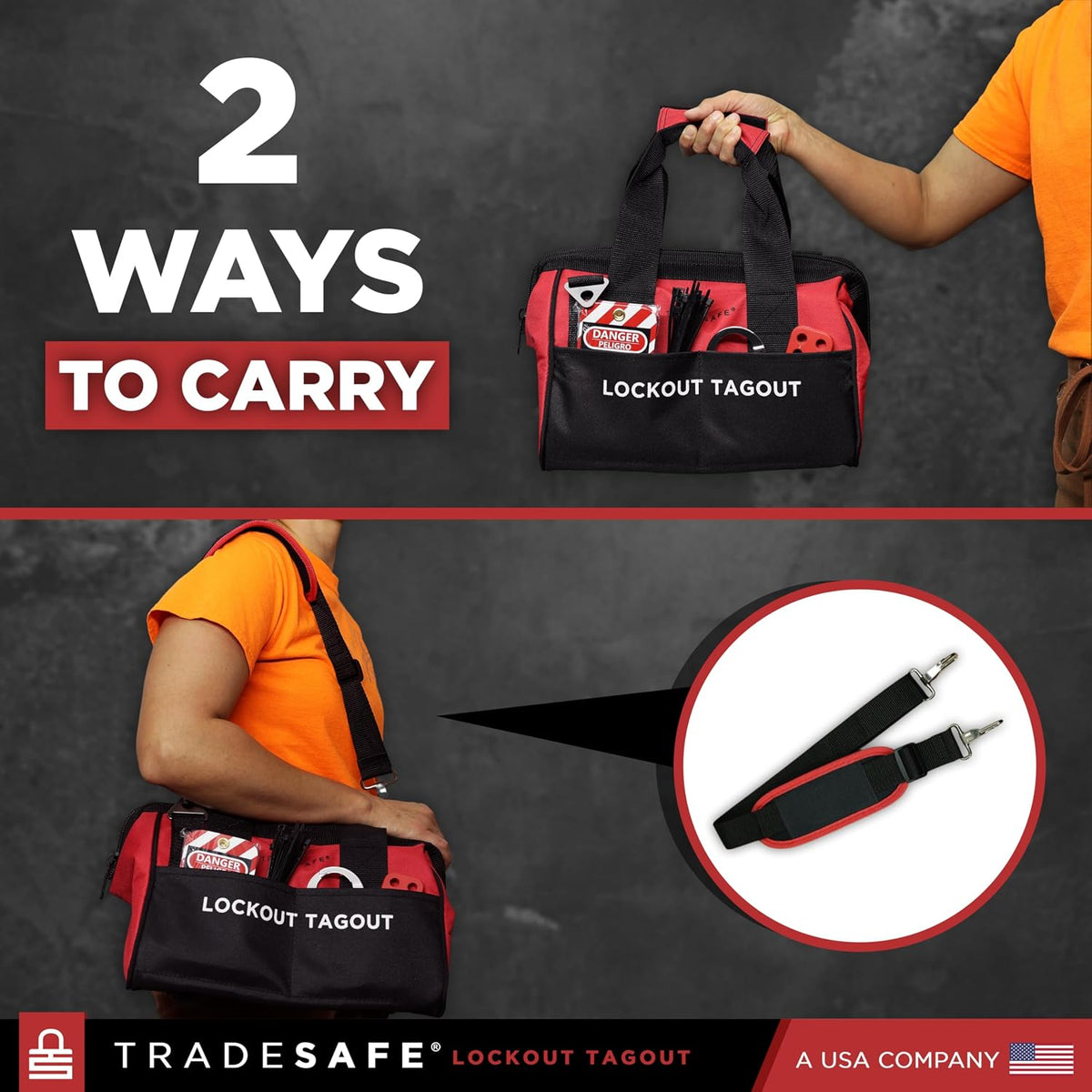 TRADESAFE Lockout Tagout Kit - 90 Loto Devices, Cable Lock, Loto Locks, Breaker Lockout Devices, Lock Out Tags, Plug Lock, Hasps, OSHA-Compliant Lock Out Tag Out Kits Electrical Tools