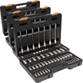 GEARWRENCH 44 Piece 1/4', 3/8', 1/2' Drive SAE/Metric Hex Bit Socket Master Set - 89086 (Pack of 3)