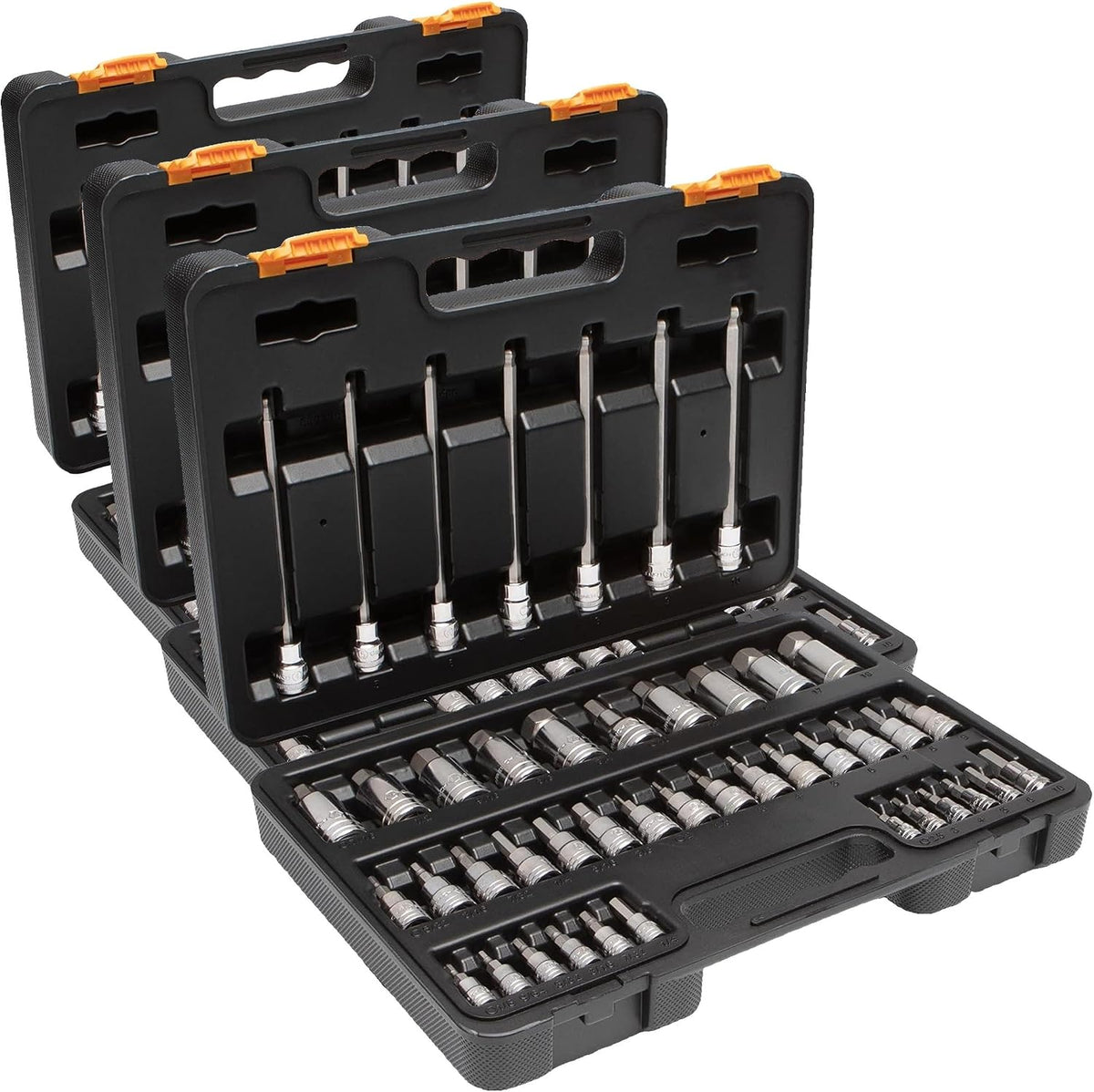 GEARWRENCH 44 Piece 1/4', 3/8', 1/2' Drive SAE/Metric Hex Bit Socket Master Set - 89086 (Pack of 3)