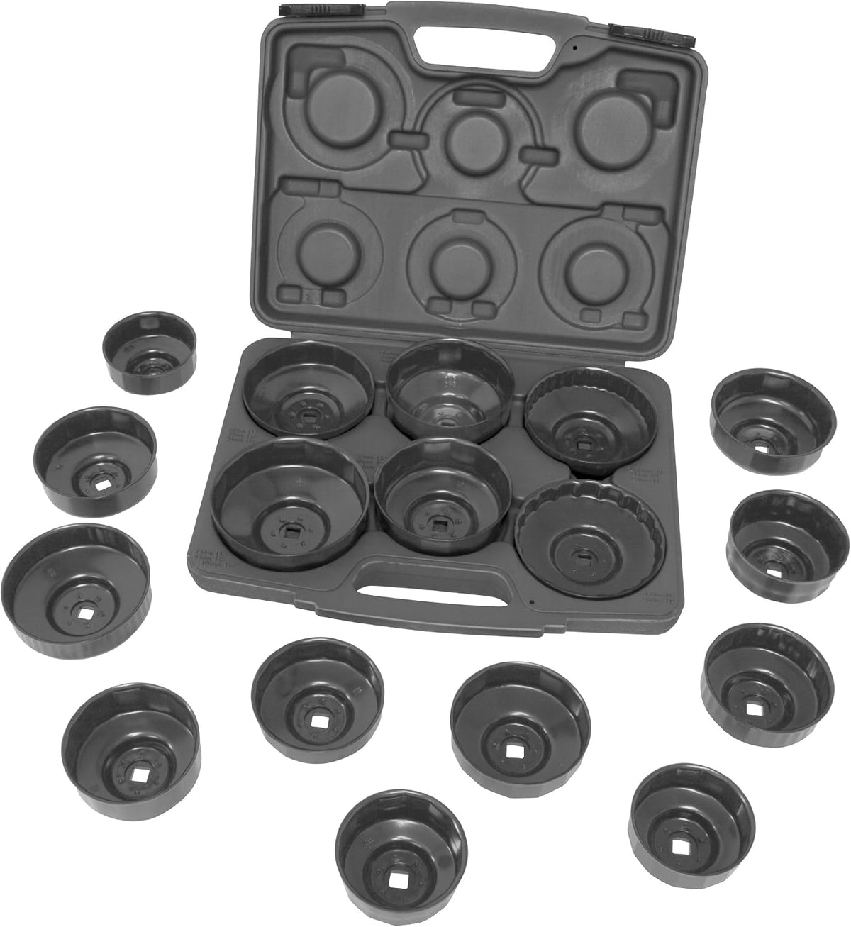 Lisle 61500 Heavy-Duty End Cap Filter Wrench - 17-piece Set