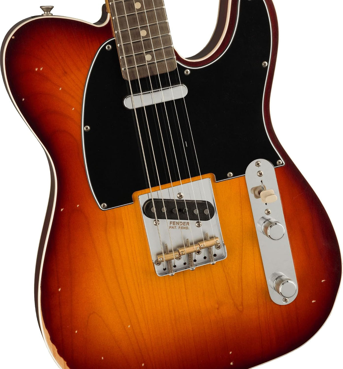 Fender Jason Isbell Custom Telecaster- 3-Color Chocolate Burst Bundle with Gig Bag, Strap, Cable, and Guitar Cleaning Kit